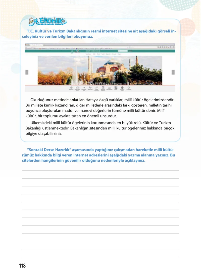 4. Sınıf Türkçe Ders Kitabı Cevapları Koza Yayınları Sayfa 118