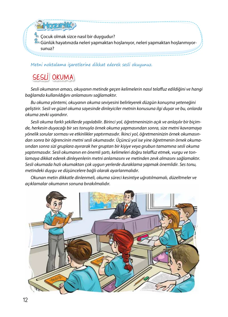 4. Sınıf Türkçe Ders Kitabı Cevapları Koza Yayınları Sayfa 12
