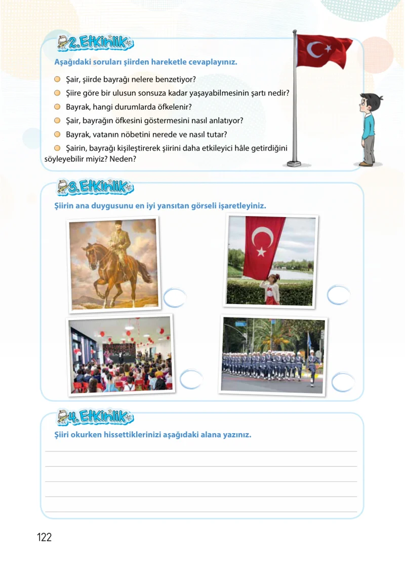 4. Sınıf Türkçe Ders Kitabı Cevapları Koza Yayınları Sayfa 122