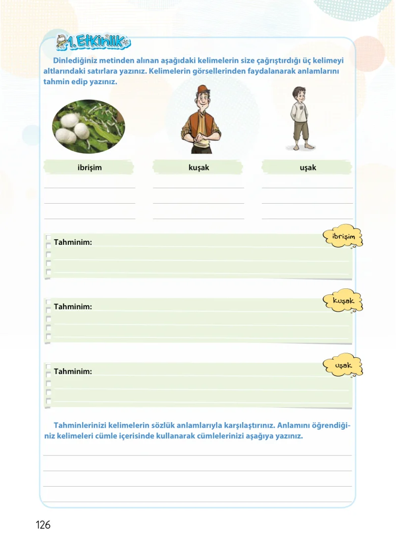 4. Sınıf Türkçe Ders Kitabı Cevapları Koza Yayınları Sayfa 126