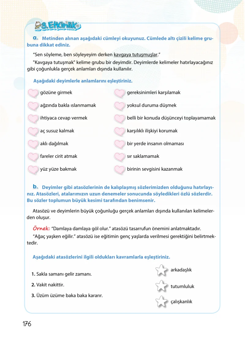 4. Sınıf Türkçe Ders Kitabı Cevapları Koza Yayınları Sayfa 176