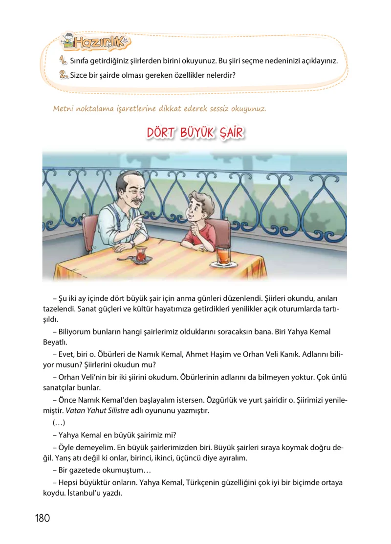 4. Sınıf Türkçe Ders Kitabı Cevapları Koza Yayınları Sayfa 180