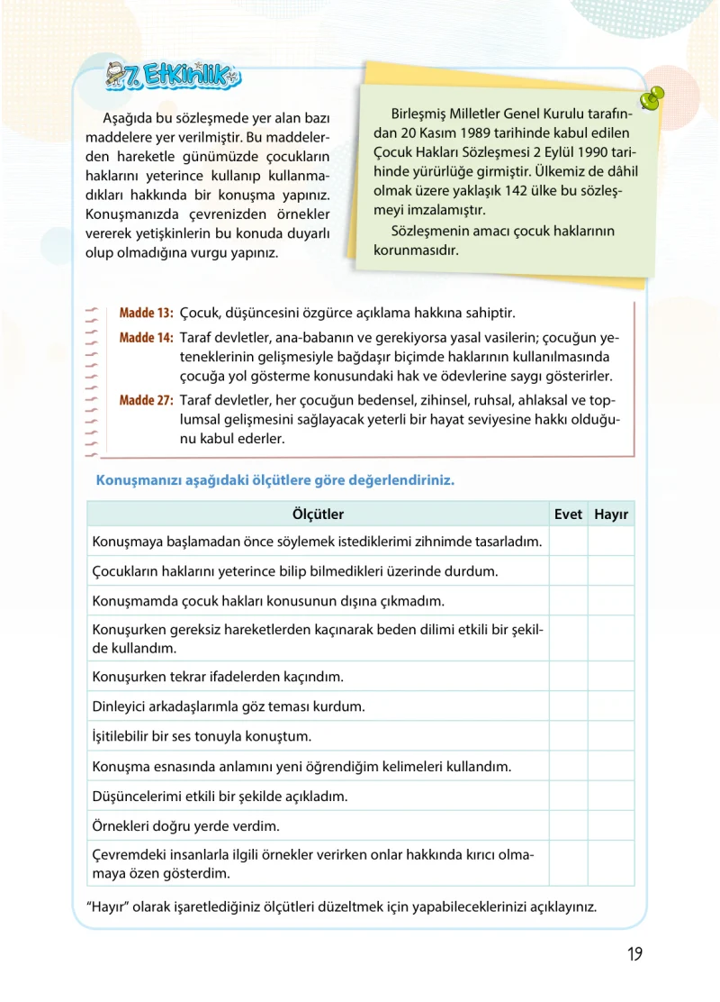 4. Sınıf Türkçe Ders Kitabı Cevapları Koza Yayınları Sayfa 19