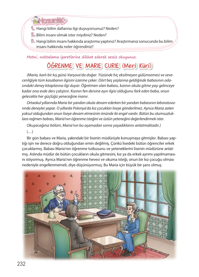4. Sınıf Türkçe Ders Kitabı Cevapları Koza Yayınları Sayfa 232