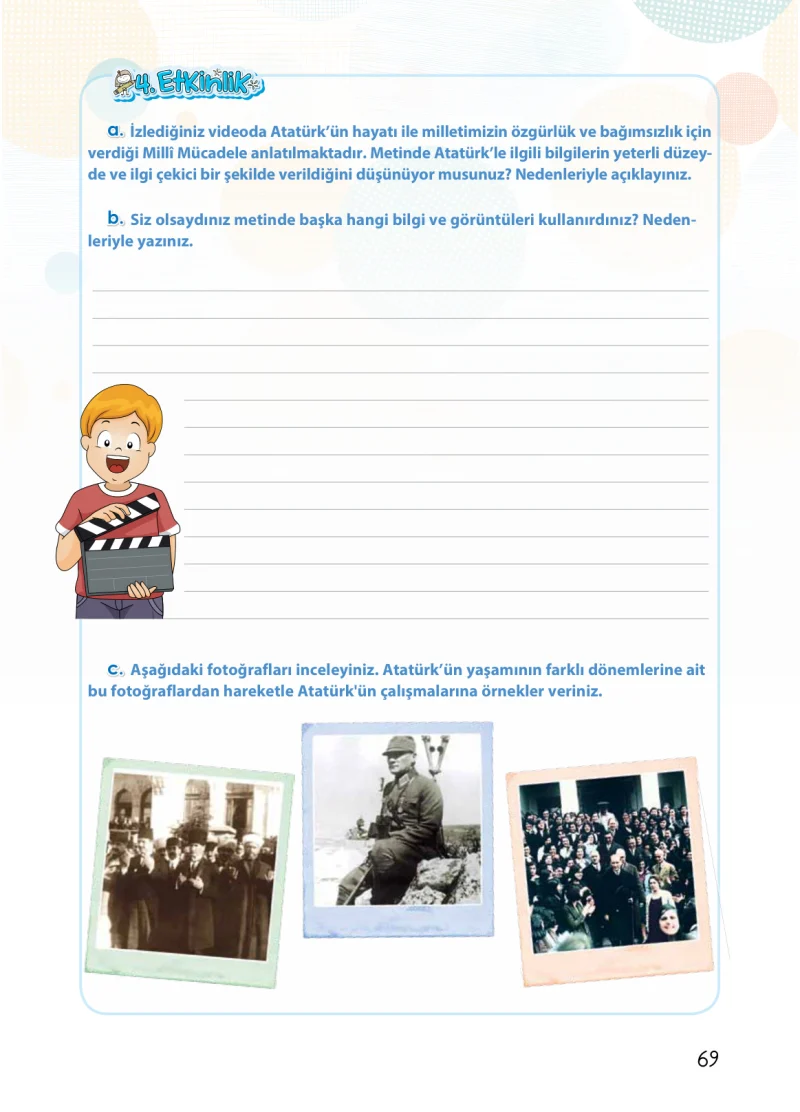 4. Sınıf Türkçe Ders Kitabı Cevapları Koza Yayınları Sayfa 69