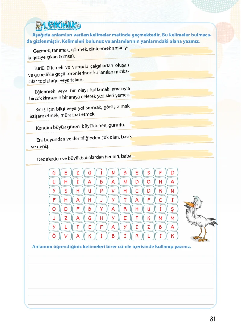 4. Sınıf Türkçe Ders Kitabı Cevapları Koza Yayınları Sayfa 81