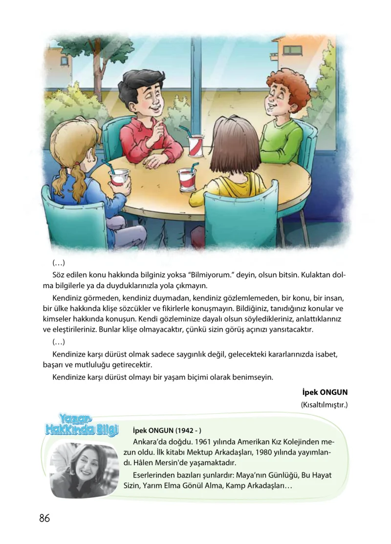4. Sınıf Türkçe Ders Kitabı Cevapları Koza Yayınları Sayfa 86