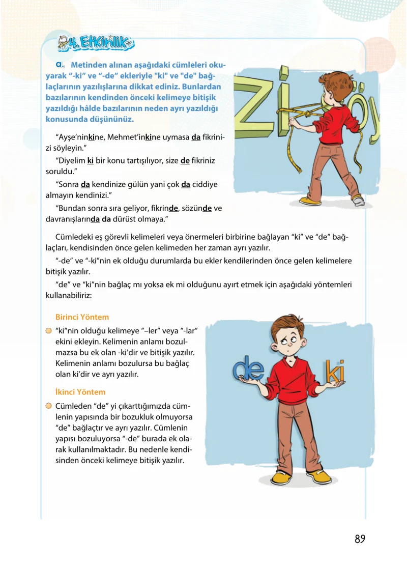 4. Sınıf Türkçe Ders Kitabı Cevapları Koza Yayınları Sayfa 89