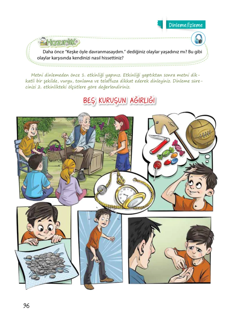 4. Sınıf Türkçe Ders Kitabı Cevapları Koza Yayınları Sayfa 96