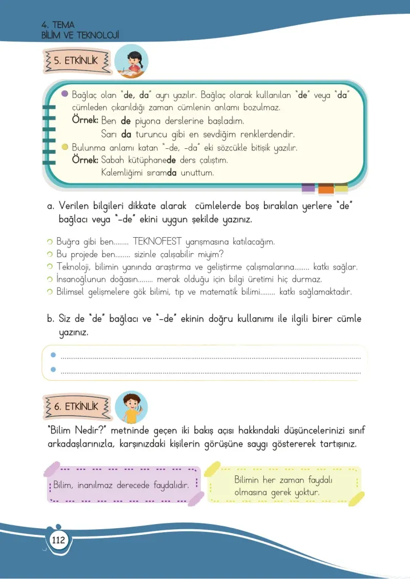 4. Sınıf Türkçe Ders Kitabı Cevapları Meb Yayınları 1 Sayfa 112
