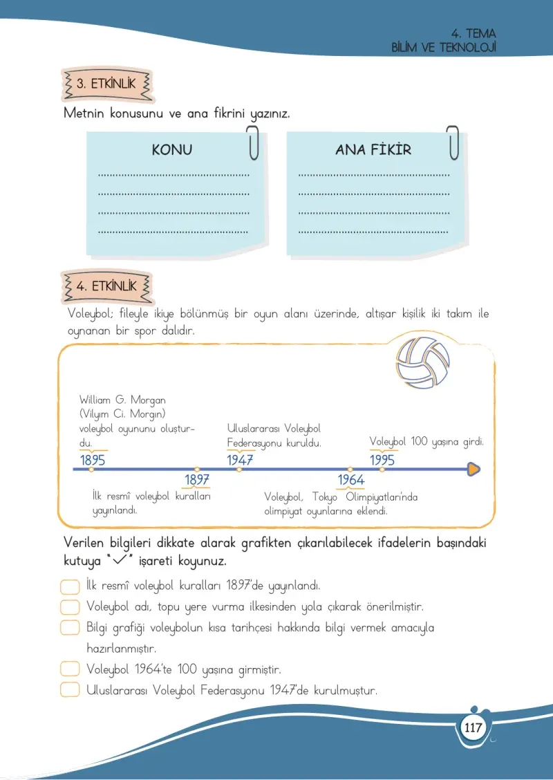 4. Sınıf Türkçe Ders Kitabı Cevapları Meb Yayınları 1 Sayfa 117