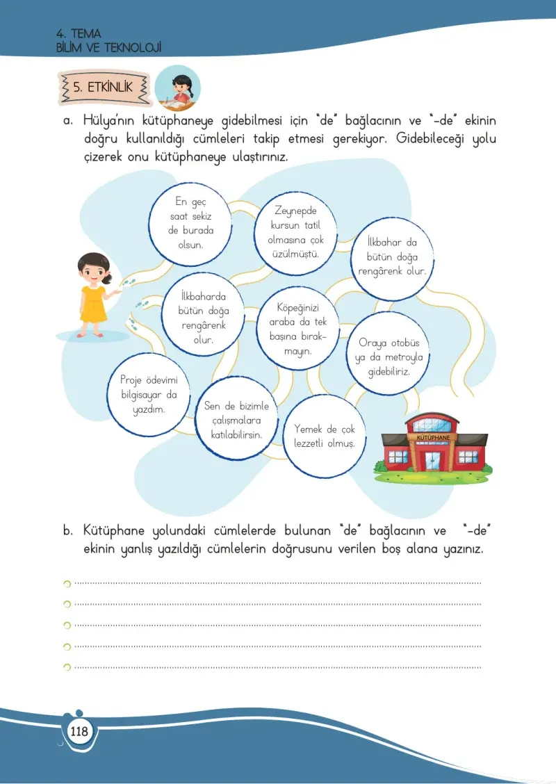 4. Sınıf Türkçe Ders Kitabı Cevapları Meb Yayınları 1 Sayfa 118