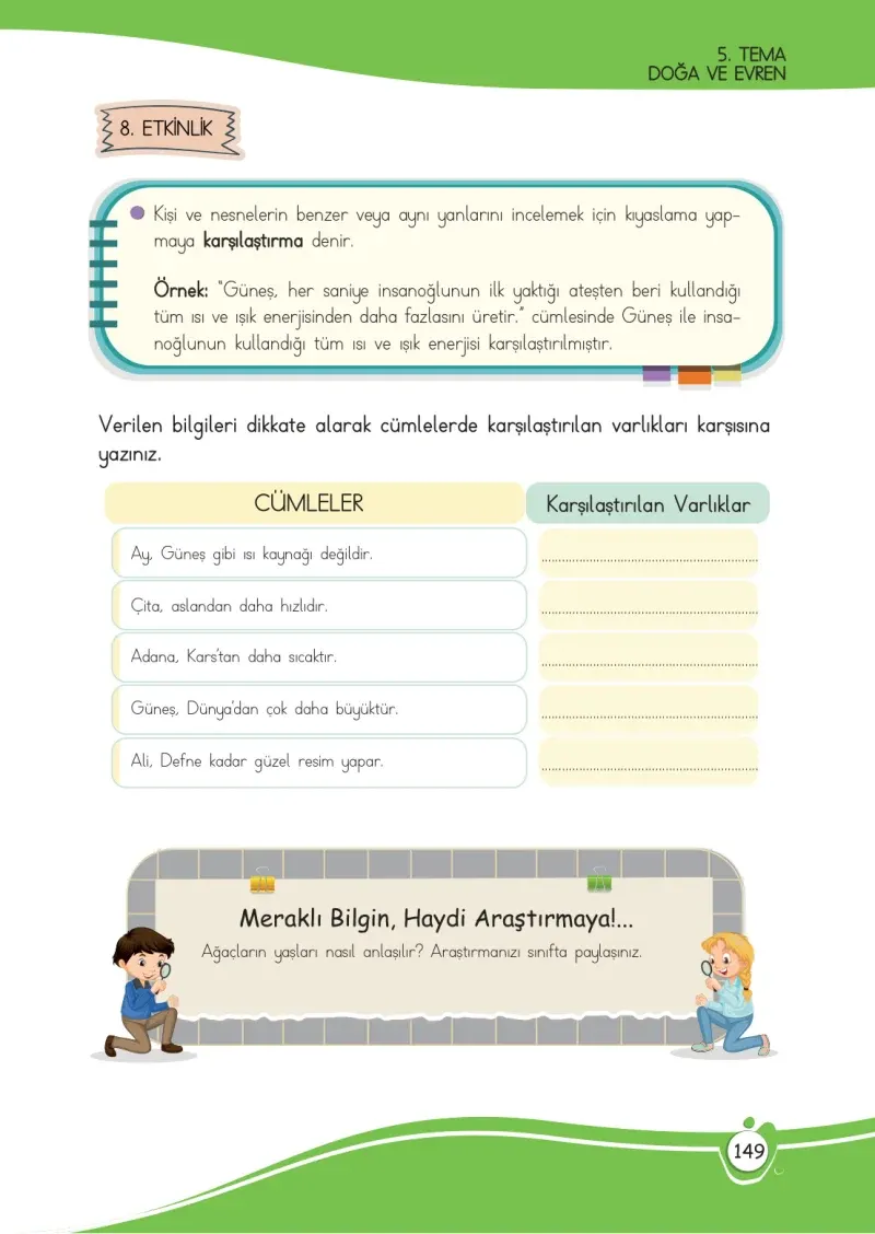 4. Sınıf Türkçe Ders Kitabı Cevapları Meb Yayınları 1 Sayfa 149