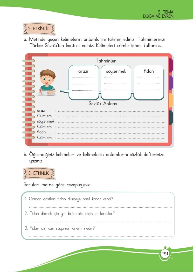 4. Sınıf Türkçe Ders Kitabı Cevapları Meb Yayınları 1 Sayfa 151