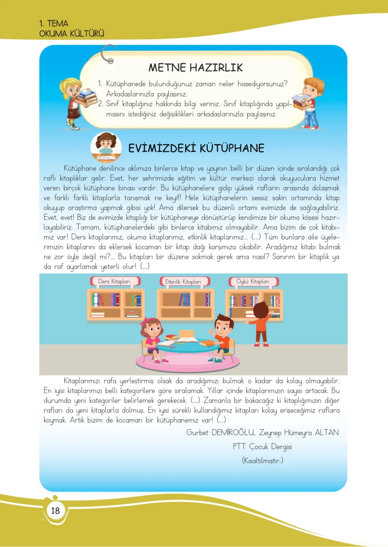 4. Sınıf Türkçe Ders Kitabı Cevapları Meb Yayınları 1 Sayfa 18