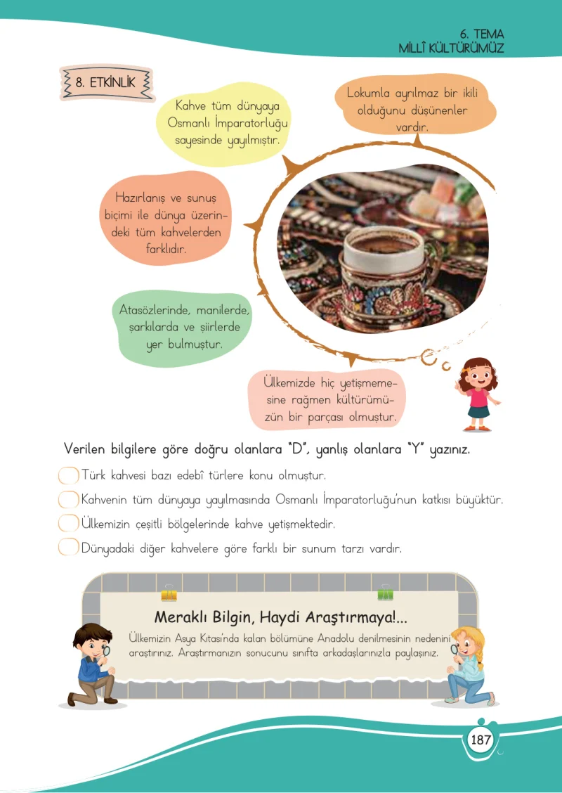 4. Sınıf Türkçe Ders Kitabı Cevapları Meb Yayınları 1 Sayfa 187