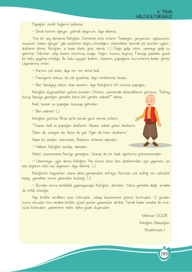 4. Sınıf Türkçe Ders Kitabı Cevapları Meb Yayınları 1 Sayfa 193