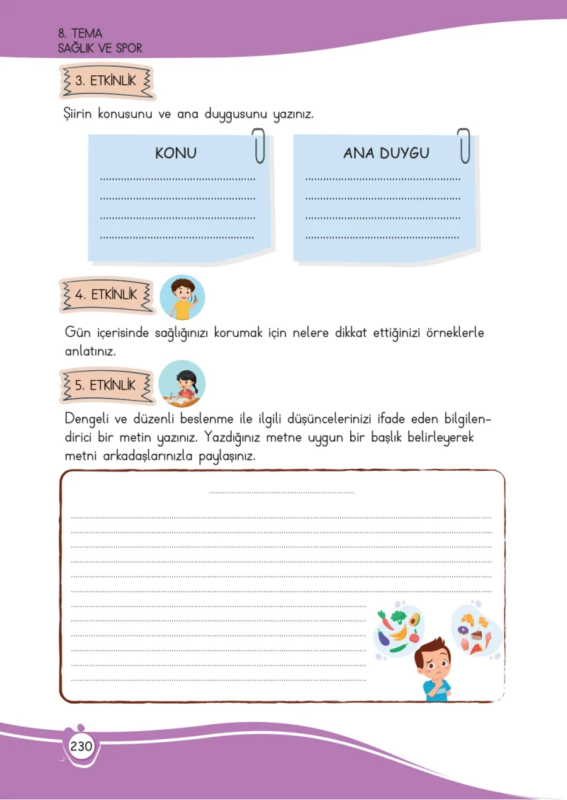4. Sınıf Türkçe Ders Kitabı Cevapları Meb Yayınları 1 Sayfa 230