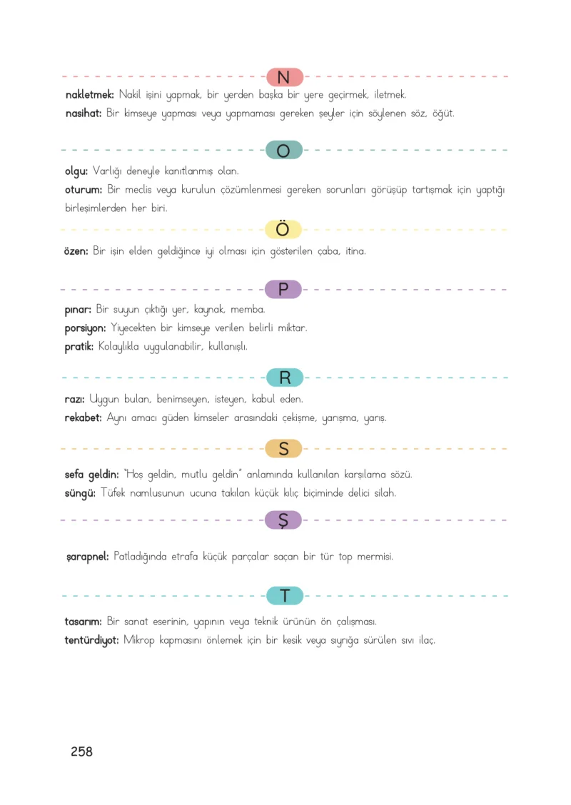 4. Sınıf Türkçe Ders Kitabı Cevapları Meb Yayınları 1 Sayfa 258