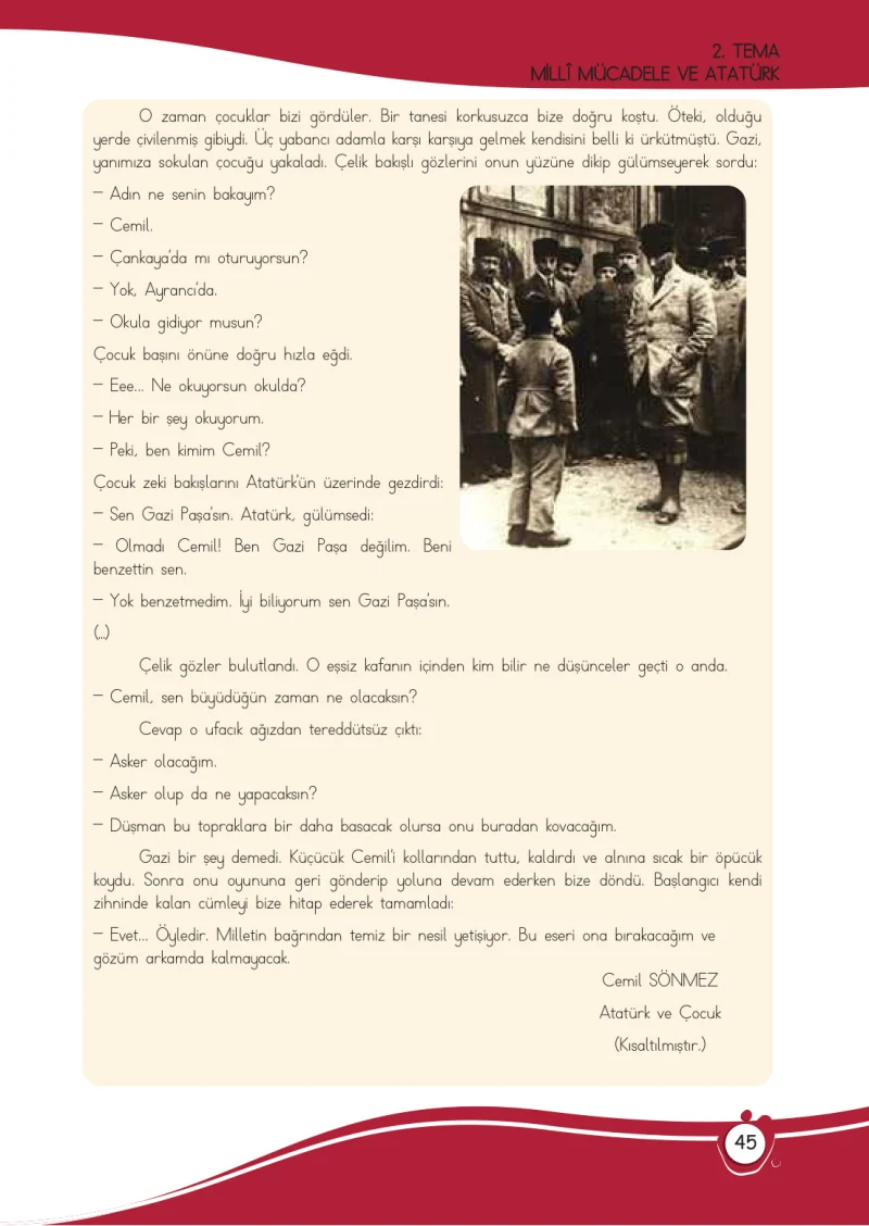 4. Sınıf Türkçe Ders Kitabı Cevapları Meb Yayınları 1 Sayfa 45