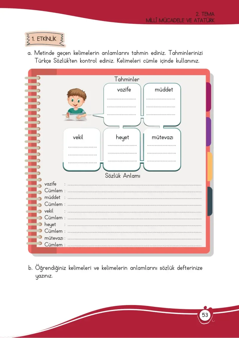 4. Sınıf Türkçe Ders Kitabı Cevapları Meb Yayınları 1 Sayfa 53