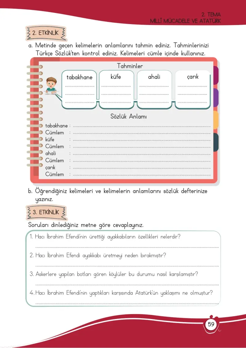 4. Sınıf Türkçe Ders Kitabı Cevapları Meb Yayınları 1 Sayfa 59