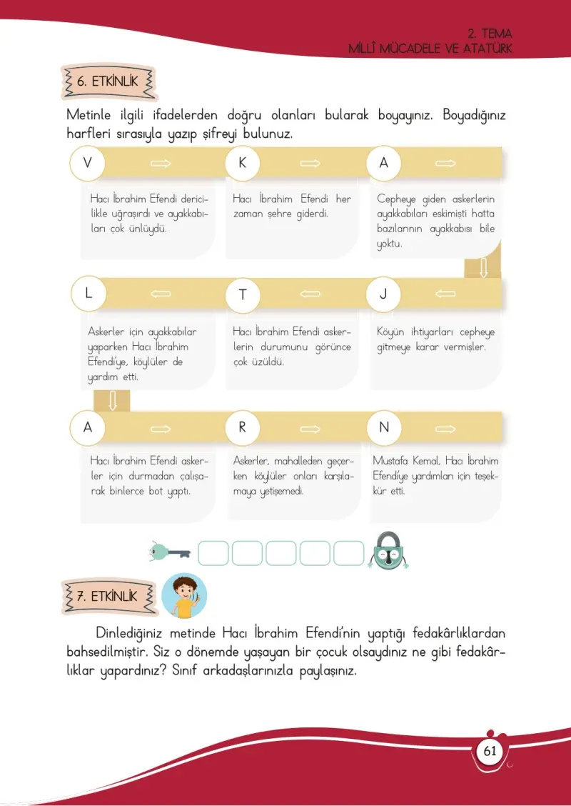 4. Sınıf Türkçe Ders Kitabı Cevapları Meb Yayınları 1 Sayfa 61