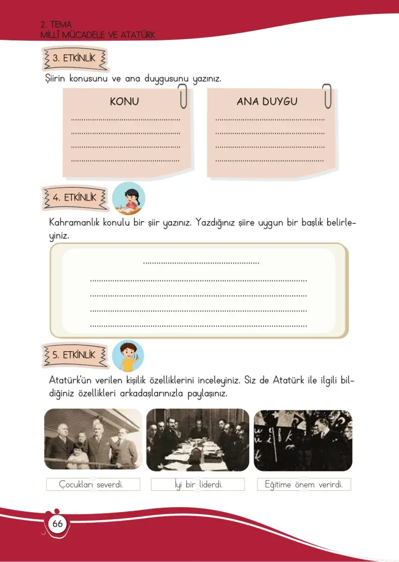 4. Sınıf Türkçe Ders Kitabı Cevapları Meb Yayınları 1 Sayfa 66