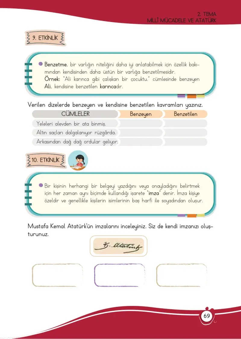 4. Sınıf Türkçe Ders Kitabı Cevapları Meb Yayınları 1 Sayfa 69