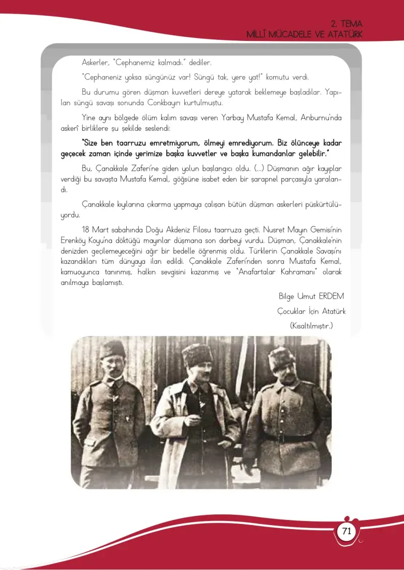4. Sınıf Türkçe Ders Kitabı Cevapları Meb Yayınları 1 Sayfa 71