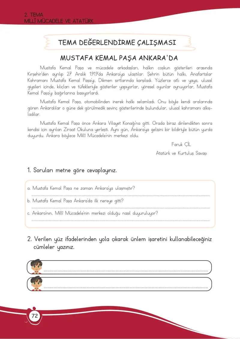 4. Sınıf Türkçe Ders Kitabı Cevapları Meb Yayınları 1 Sayfa 72