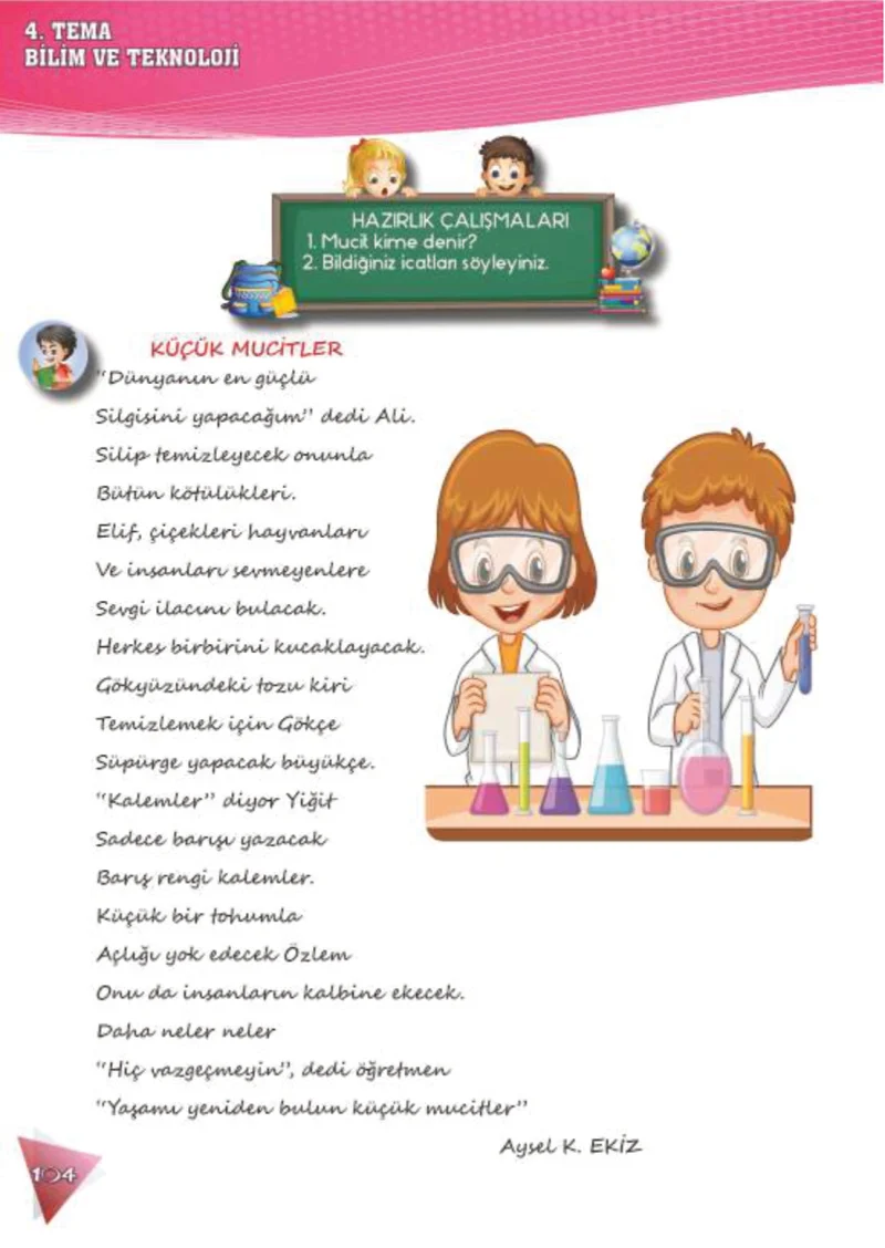 4. Sınıf Türkçe Ders Kitabı Cevapları Meb Yayınları 2 Sayfa 104