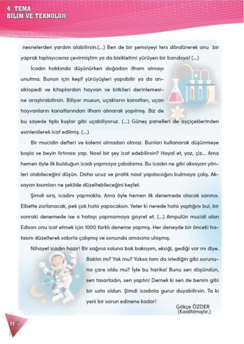 4. Sınıf Türkçe Ders Kitabı Cevapları Meb Yayınları 2 Sayfa 110