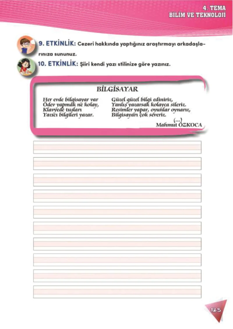 4. Sınıf Türkçe Ders Kitabı Cevapları Meb Yayınları 2 Sayfa 123
