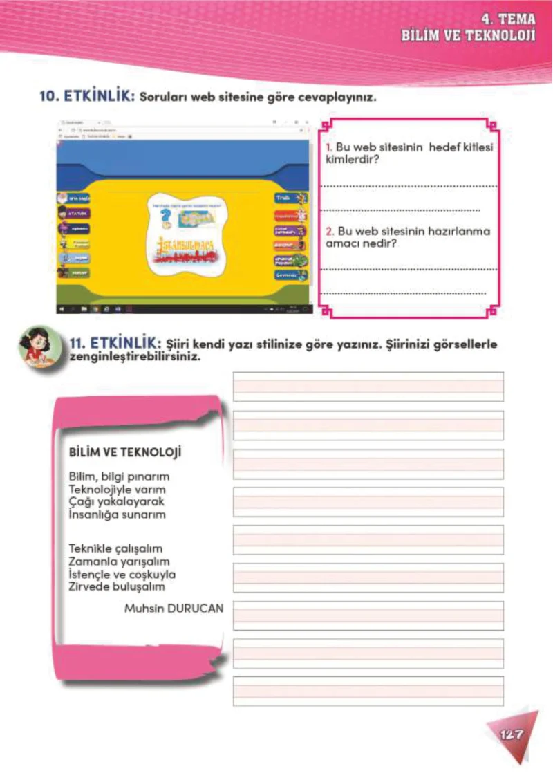 4. Sınıf Türkçe Ders Kitabı Cevapları Meb Yayınları 2 Sayfa 127