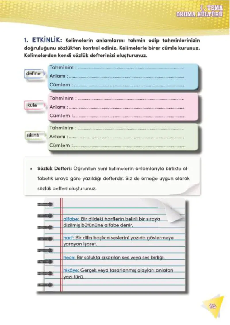 4. Sınıf Türkçe Ders Kitabı Cevapları Meb Yayınları 2 Sayfa 13