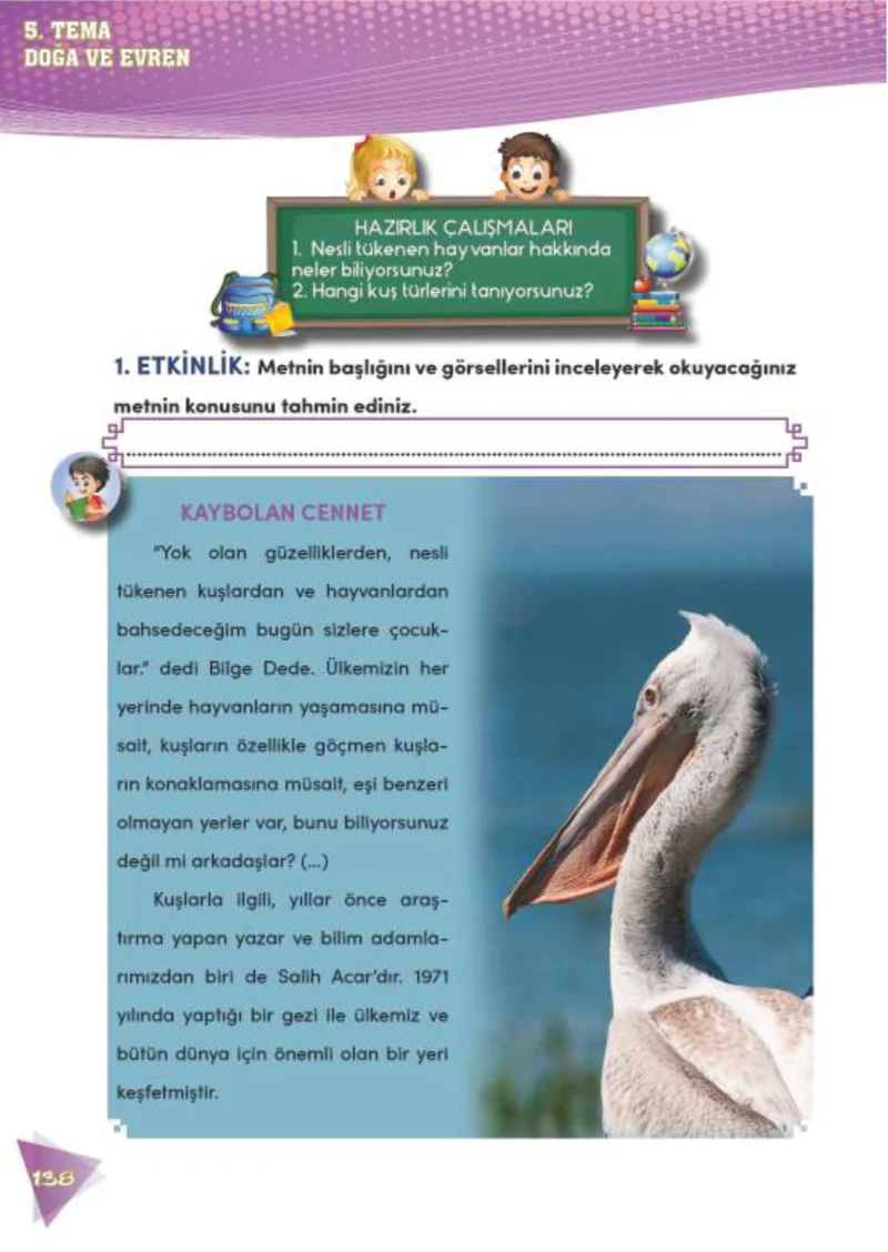 4. Sınıf Türkçe Ders Kitabı Cevapları Meb Yayınları 2 Sayfa 138