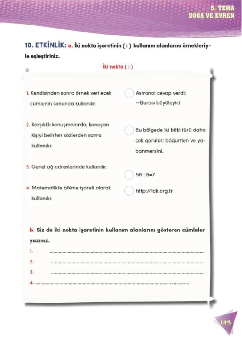 4. Sınıf Türkçe Ders Kitabı Cevapları Meb Yayınları 2 Sayfa 143