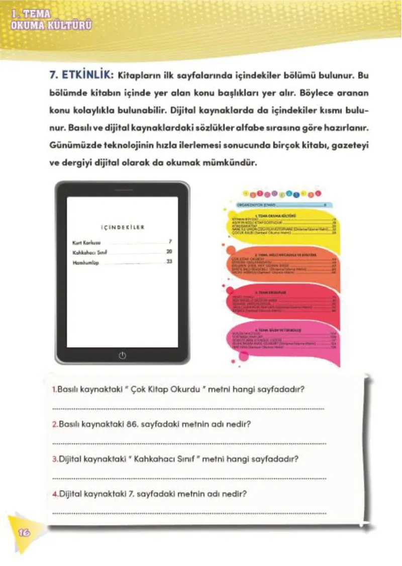 4. Sınıf Türkçe Ders Kitabı Cevapları Meb Yayınları 2 Sayfa 16
