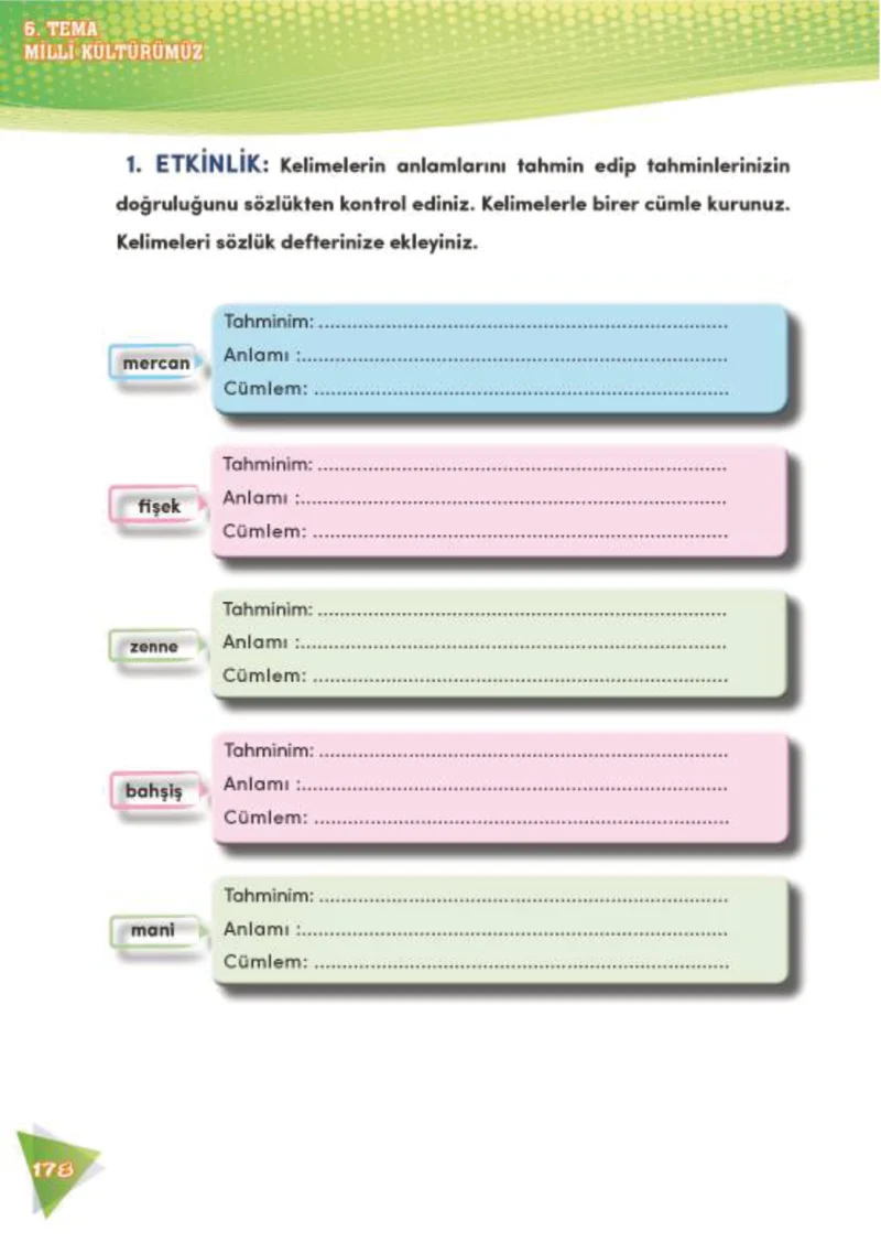 4. Sınıf Türkçe Ders Kitabı Cevapları Meb Yayınları 2 Sayfa 178