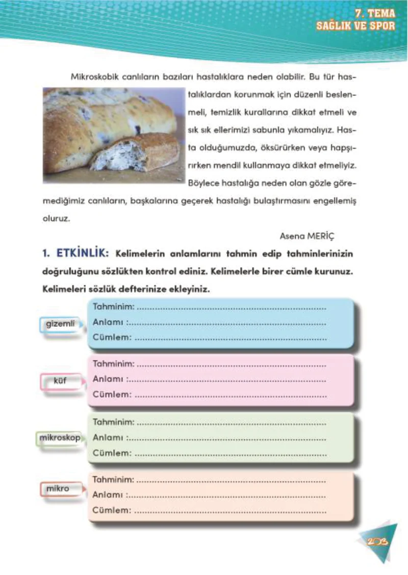 4. Sınıf Türkçe Ders Kitabı Cevapları Meb Yayınları 2 Sayfa 203