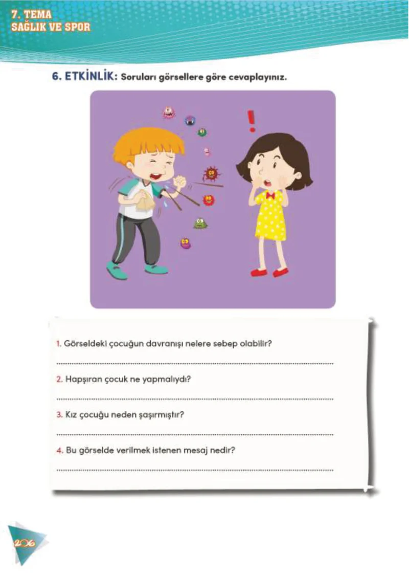 4. Sınıf Türkçe Ders Kitabı Cevapları Meb Yayınları 2 Sayfa 206