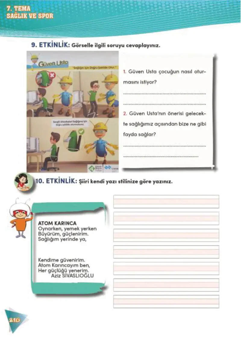 4. Sınıf Türkçe Ders Kitabı Cevapları Meb Yayınları 2 Sayfa 218
