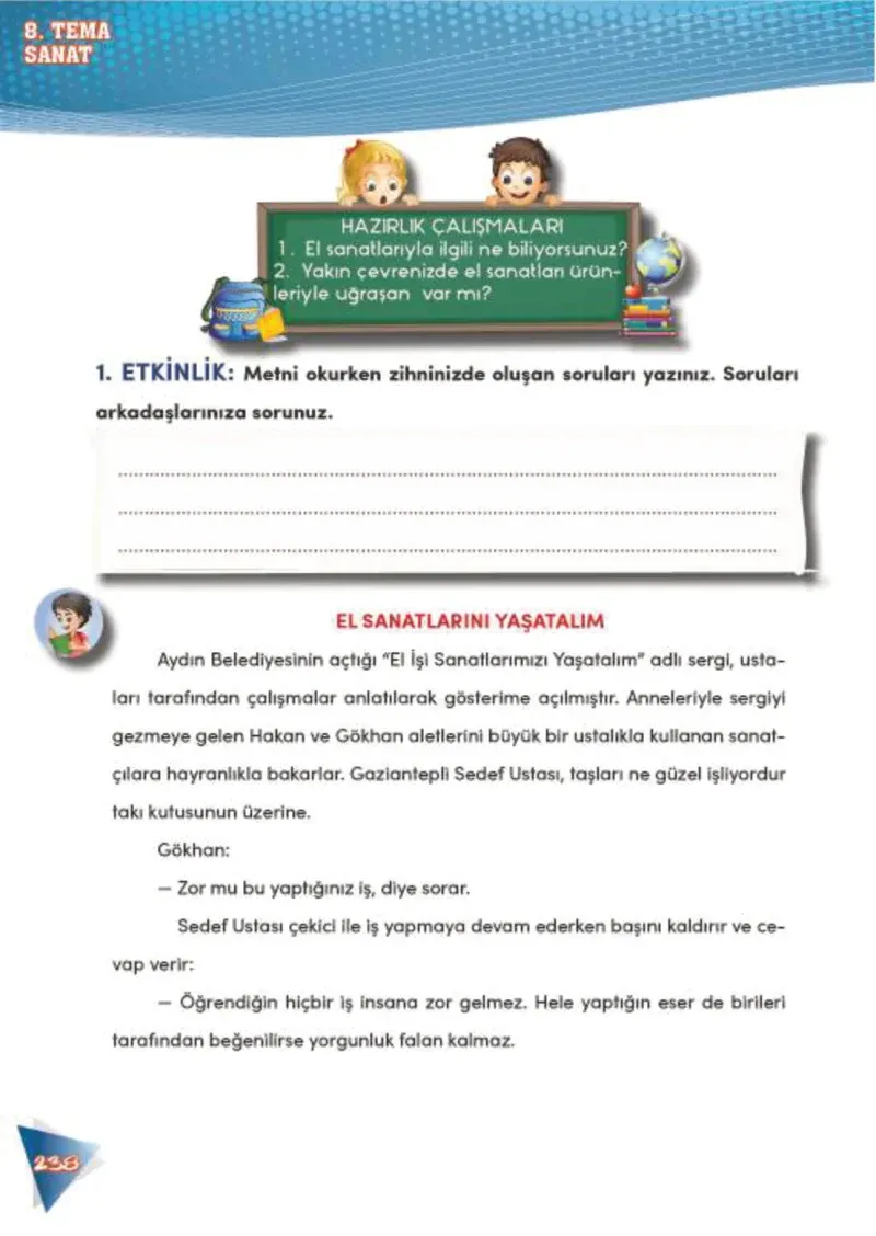 4. Sınıf Türkçe Ders Kitabı Cevapları Meb Yayınları 2 Sayfa 238