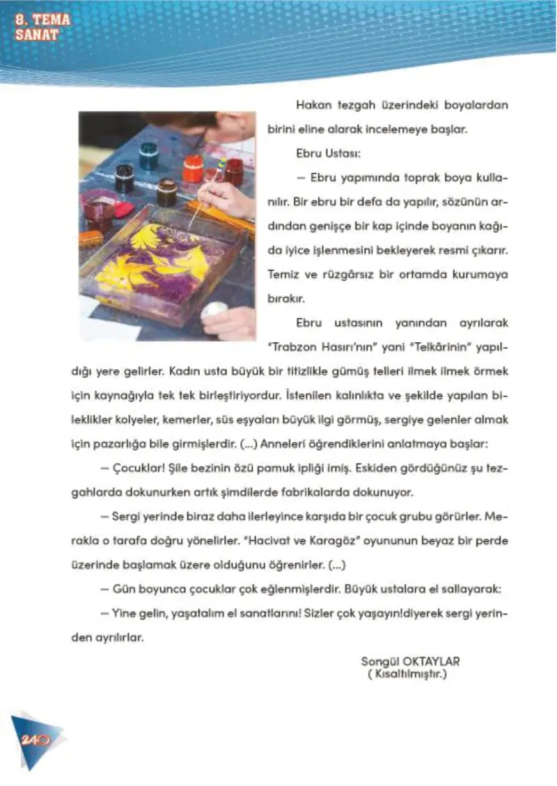 4. Sınıf Türkçe Ders Kitabı Cevapları Meb Yayınları 2 Sayfa 240