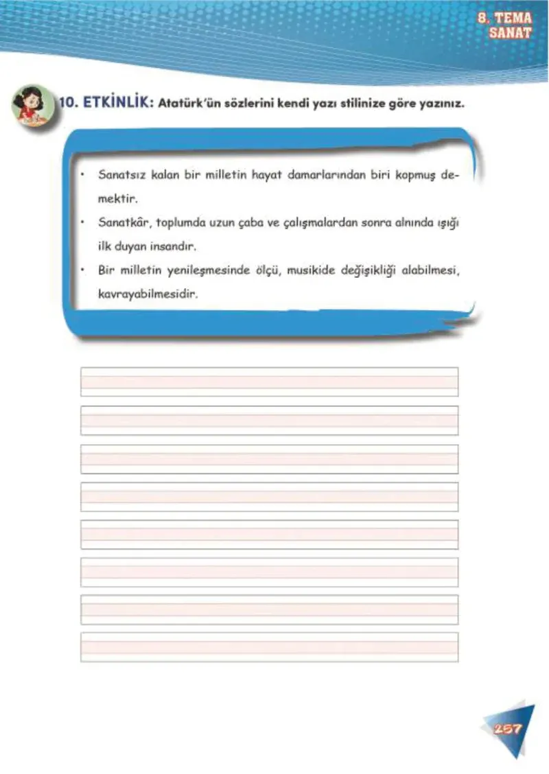 4. Sınıf Türkçe Ders Kitabı Cevapları Meb Yayınları 2 Sayfa 257