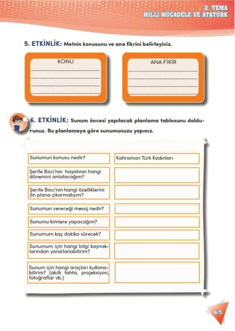 4. Sınıf Türkçe Ders Kitabı Cevapları Meb Yayınları 2 Sayfa 63