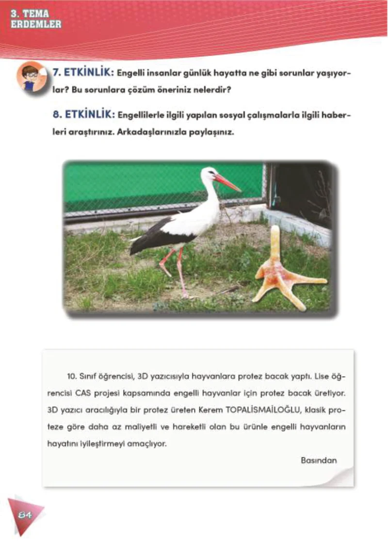 4. Sınıf Türkçe Ders Kitabı Cevapları Meb Yayınları 2 Sayfa 84