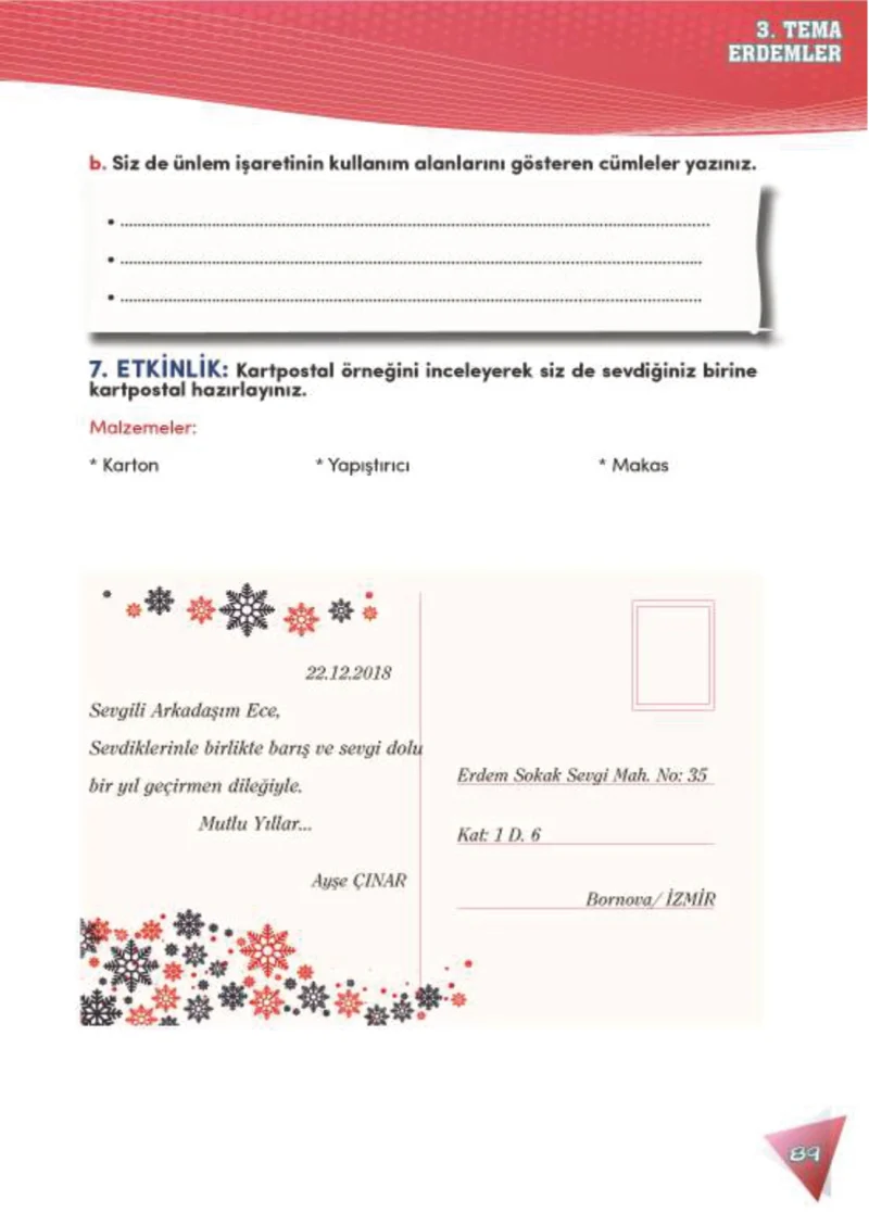 4. Sınıf Türkçe Ders Kitabı Cevapları Meb Yayınları 2 Sayfa 89
