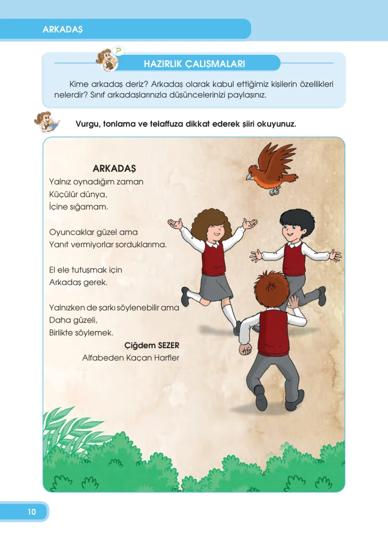 4. Sınıf Türkçe Ders Kitabı Cevapları Özgün Yayınları Sayfa 10
